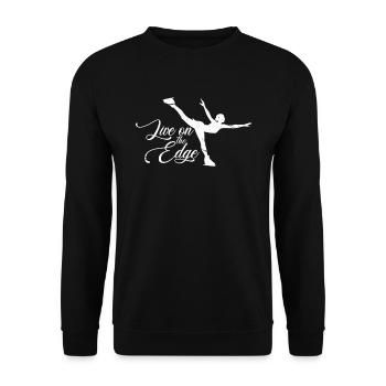 Figure skating winter sports ice skate gift - Unisex Sweatshirt - black - Front - Alina (178cm) & Michal (187cm)