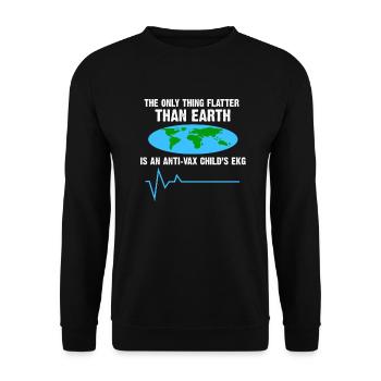 Flat Earth Flat Earth Conspiracy Gift - Unisex Sweatshirt - black - Front - Alina (178cm) & Michal (187cm)