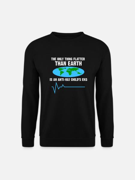 Flat Earth Flache Erde Verschwörung Geschenk - Unisex Pullover - Schwarz