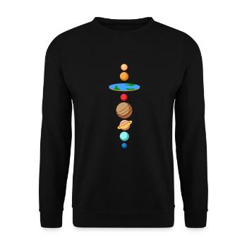 Flat Earth - Unisex Sweatshirt - black - Front - Alina (178cm) & Michal (187cm)