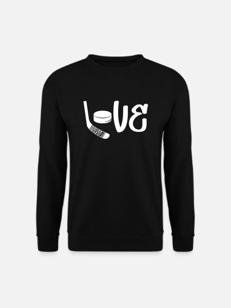 Eishockey Love - Unisex Pullover - Schwarz