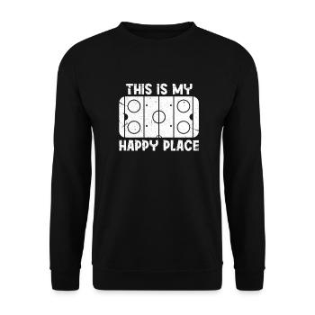ice Hockey - Unisex Sweatshirt - black - Front - Alina (178cm) & Michal (187cm)