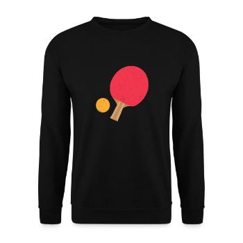 Table Tennis Ping Pong Ping Pong Gift - Unisex Sweatshirt - black - Front - Alina (178cm) & Michal (187cm)