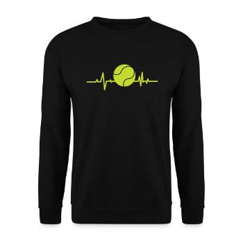 Tennis Battement de cœur - Sweat-shirt Unisexe - noir - Devant - Alina (178cm) & Michal (187cm)