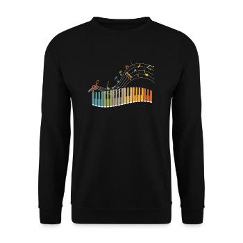 Piano - Unisex Pullover - Schwarz - Vorne - Alina (178cm) & Michal (187cm)