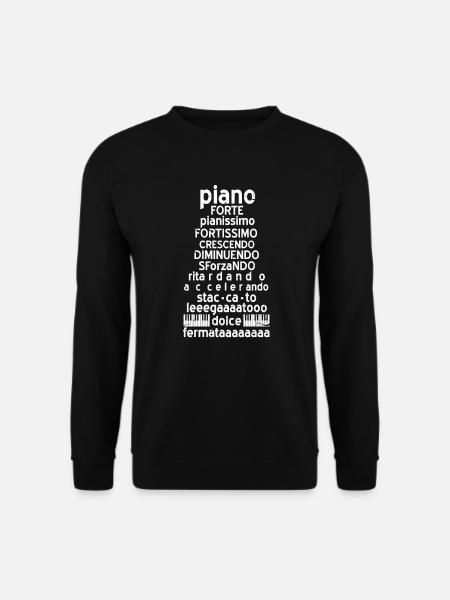 piano - Sweat-shirt Unisexe - noir