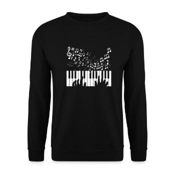 Piano Piano Pianist Musician Classical Gift - Unisex Sweatshirt - black - Front - Alina (178cm) & Michal (187cm)
