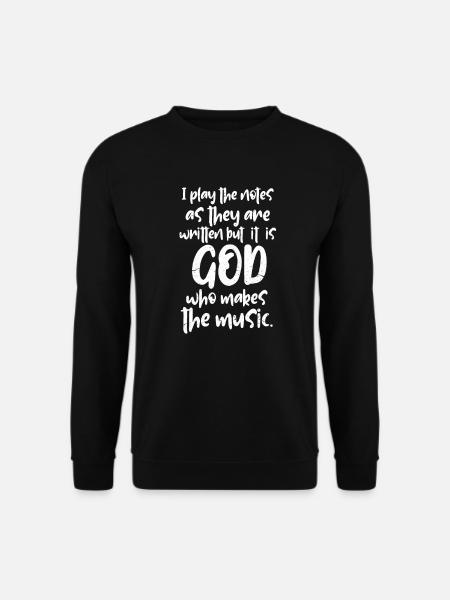 Sheet music God Music Instrument Jesus Gift - Unisex Sweatshirt - black