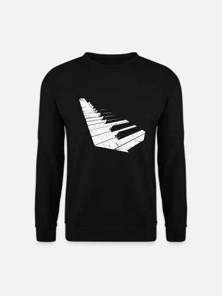 Piano Klavier Pianist Pianistin Musik Geschenk - Unisex Pullover - Schwarz