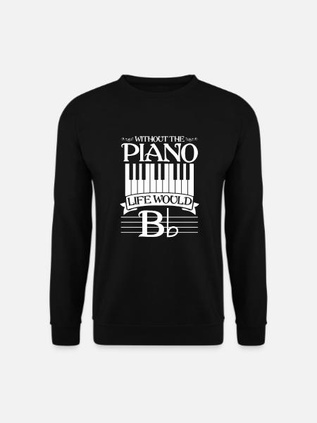 piano - Sweat-shirt Unisexe - noir