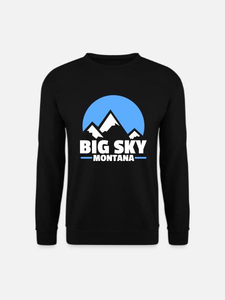 Big Sky Montana Winter Skiurlaub Ski Geschenk - Unisex Pullover - Schwarz