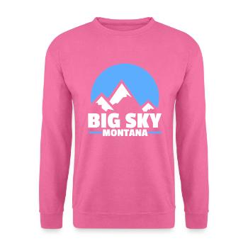 Big Sky Montana Winter Skiurlaub Ski Geschenk - Unisex Pullover - Pink - Vorne