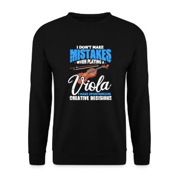 Viola orchestra viola violin violin gift - Unisex Sweatshirt - black - Front - Alina (178cm) & Michal (187cm)