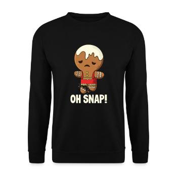 Gingerbread Man Christmas Cookies Christmas Xmas - Unisex Sweatshirt - black - Front - Alina (178cm) & Michal (187cm)
