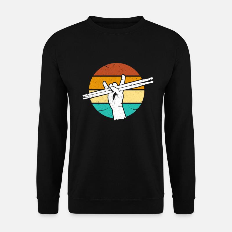 Drummer retro - Unisex Sweatshirt - black