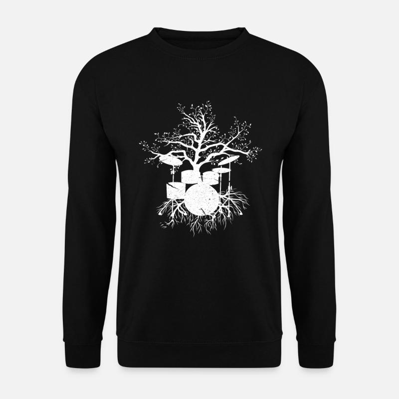 Schlagzeug Wurzeln Schlagzeuger Drummer Geschenk - Unisex Pullover - Schwarz