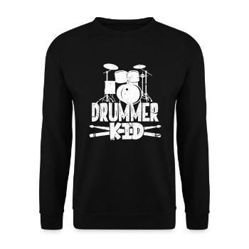 Drummer kid drums son drummer gift - Unisex Sweatshirt - black - Front - Alina (178cm) & Michal (187cm)