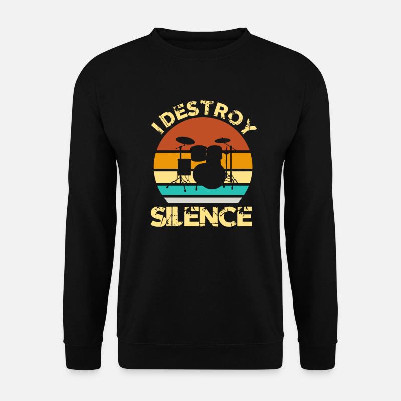 Batteur Batteur Batteur Cadeau Rétro - Sweat-shirt Unisexe - noir