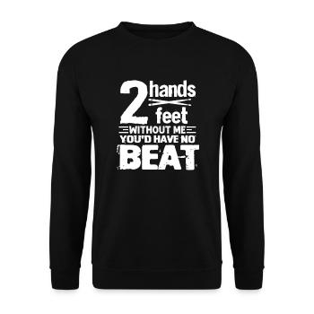 Drummer drummer drums band gift - Unisex Sweatshirt - black - Front - Alina (178cm) & Michal (187cm)