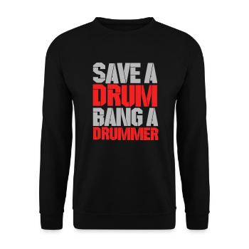 batteur - Sweat-shirt Unisexe - noir - Devant - Alina (178cm) & Michal (187cm)