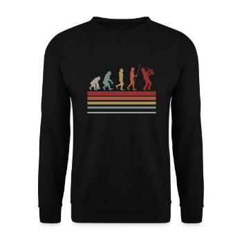 Saxophone Evolution Saxophonist Musician Gift - Unisex Sweatshirt - black - Front - Alina (178cm) & Michal (187cm)