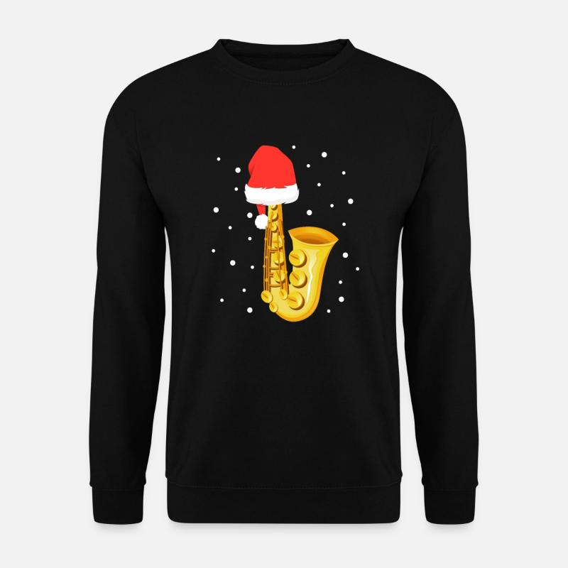 Saxophon Weihnachten - Unisex Pullover - Schwarz