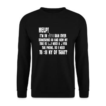musicien - Sweat-shirt Unisexe - noir - Devant - Alina (178cm) & Michal (187cm)