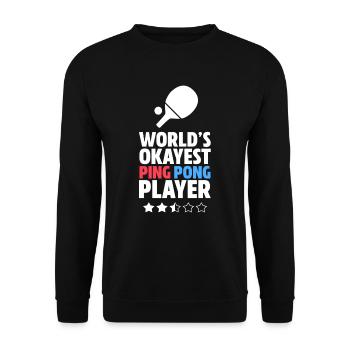 Ping pong table tennis ping pong gift - Unisex Sweatshirt - black - Front - Alina (178cm) & Michal (187cm)