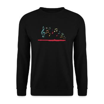 Flûte Flûte Flûtes Flûtes Orchestre Musique Cadeau - Sweat-shirt Unisexe - noir - Devant - Alina (178cm) & Michal (187cm)