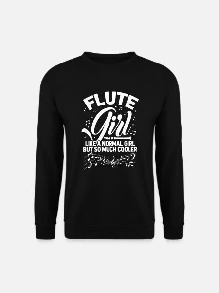 Flöte Querflöte Flöten Orchester Musik Geschenk - Unisex Pullover - Schwarz