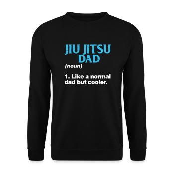 Cadeau de la fête des pères Jiujitsu père Jiu Jitsu Dad - Sweat-shirt Unisexe - noir - Devant - Alina (178cm) & Michal (187cm)