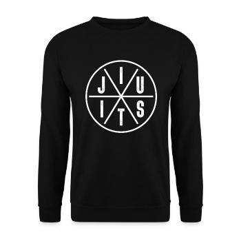 Jiujitsu Jiu Jitsu Arts Martiaux Cadeau - Sweat-shirt Unisexe - noir - Devant - Alina (178cm) & Michal (187cm)