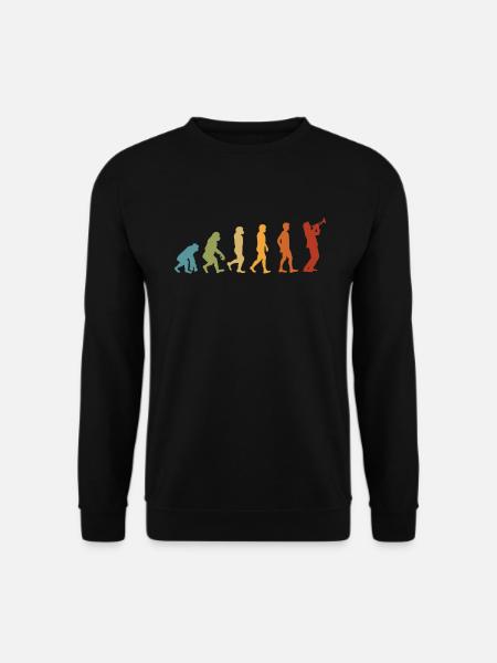 Trompete Evolution Trompeten Band Musiker Geschenk - Unisex Pullover - Schwarz