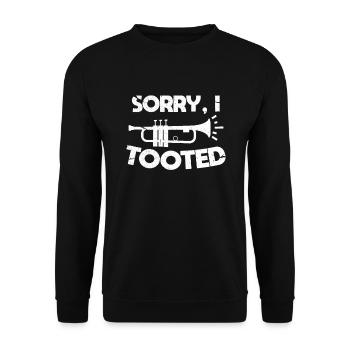 Trumpet Evolution Trumpets Band Musician Gift - Unisex Sweatshirt - black - Front - Alina (178cm) & Michal (187cm)
