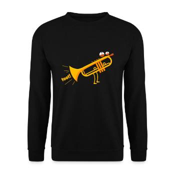 Trumpet trumpets fart farts musician gift - Unisex Sweatshirt - black - Front - Alina (178cm) & Michal (187cm)