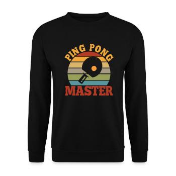 Ping pong table tennis ping pong gift - Unisex Sweatshirt - black - Front - Alina (178cm) & Michal (187cm)