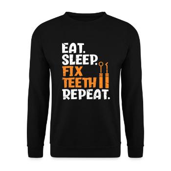 dentist - Unisex Sweatshirt - black - Front - Alina (178cm) & Michal (187cm)
