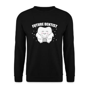 dentist - Unisex Sweatshirt - black - Front - Alina (178cm) & Michal (187cm)