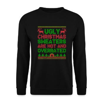 Ugly Christmas - Unisex Sweatshirt - black - Front - Alina (178cm) & Michal (187cm)