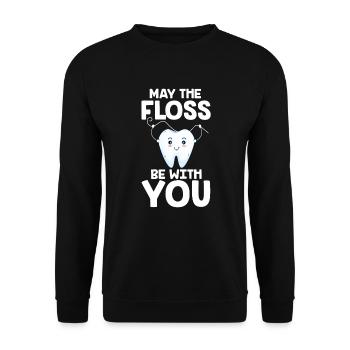Dentist Dentist Tooth Teeth Dentist Gift - Unisex Sweatshirt - black - Front - Alina (178cm) & Michal (187cm)