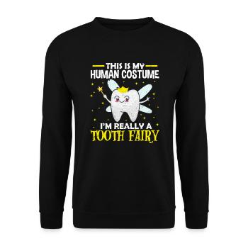 Tooth Fairy - Unisex Sweatshirt - black - Front - Alina (178cm) & Michal (187cm)