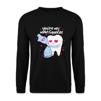 Dentist Tooth Dentist Teeth Dentist Gift - Unisex Sweatshirt - black - Front - Alina (178cm) & Michal (187cm)