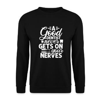 dentist - Unisex Sweatshirt - black - Front - Alina (178cm) & Michal (187cm)