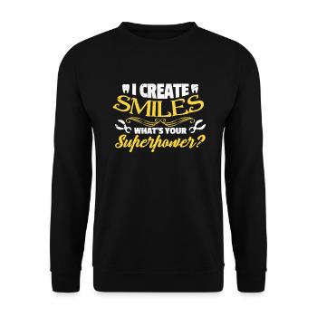 Dentist Dentist Tooth Teeth Dentist Gift - Unisex Sweatshirt - black - Front - Alina (178cm) & Michal (187cm)