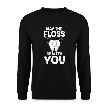 dentist - Unisex Sweatshirt - black - Front - Alina (178cm) & Michal (187cm)