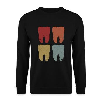 Dentist Tooth Teeth Dentist Dentist Gift - Unisex Sweatshirt - black - Front - Alina (178cm) & Michal (187cm)