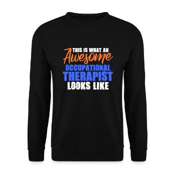 Occupational Therapist Occupational Therapy Therapist Gift - Unisex Sweatshirt - black - Front - Alina (178cm) & Michal (187cm)
