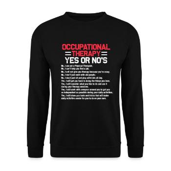 occupational therapist - Unisex Sweatshirt - black - Front - Alina (178cm) & Michal (187cm)