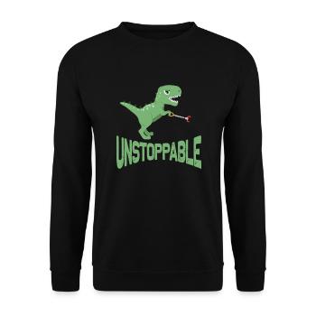 Occupational therapist dinosaur - Unisex Sweatshirt - black - Front - Alina (178cm) & Michal (187cm)