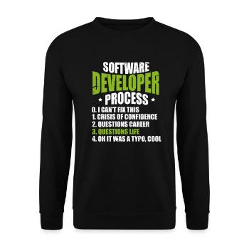 Software developer programmer software - Unisex Sweatshirt - black - Front - Alina (178cm) & Michal (187cm)